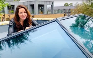 Georgina Burnett, also known as “The Home Genie” sat behind the Korniche Roof Lantern