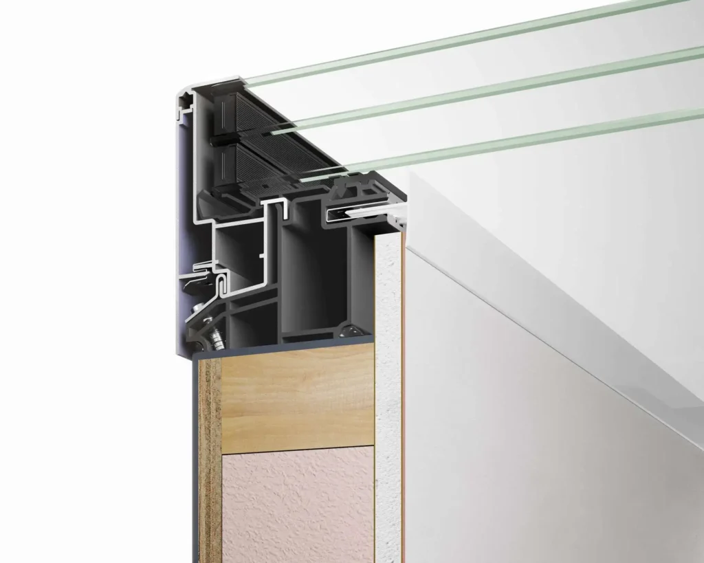 Korniche Flat Glass Rooflight Cutaway Profile - Triple Glazing