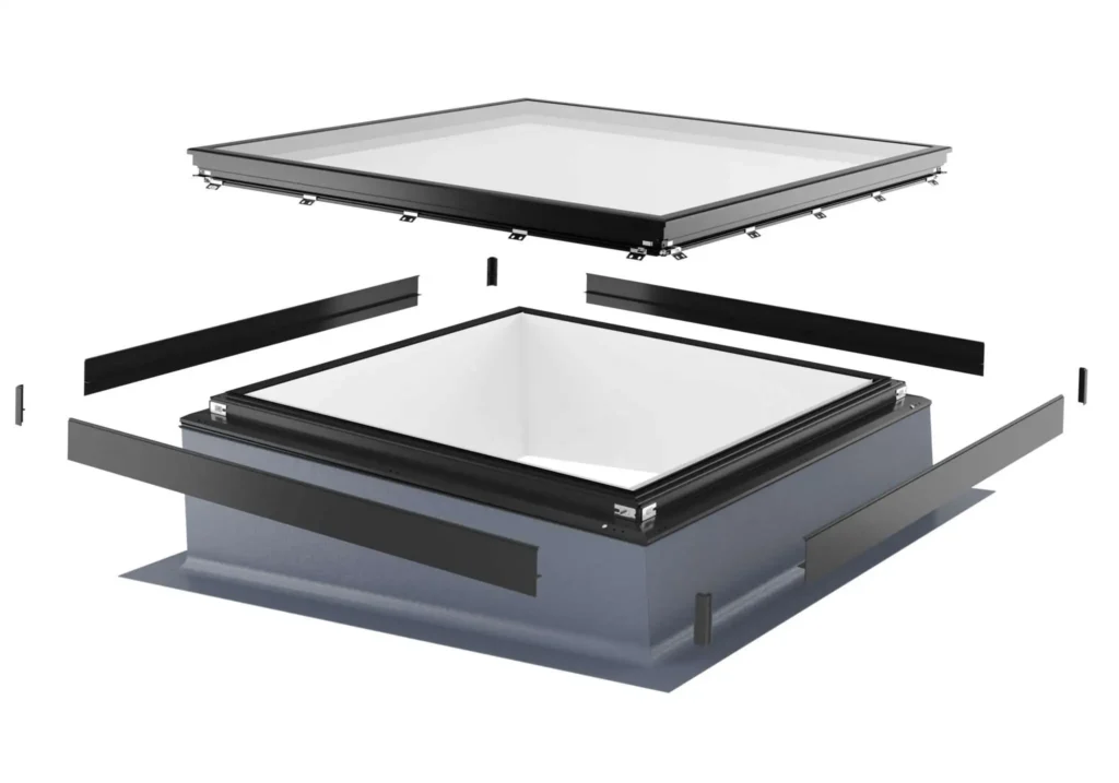 Korniche Flat Glass Rooflight - Exploded View