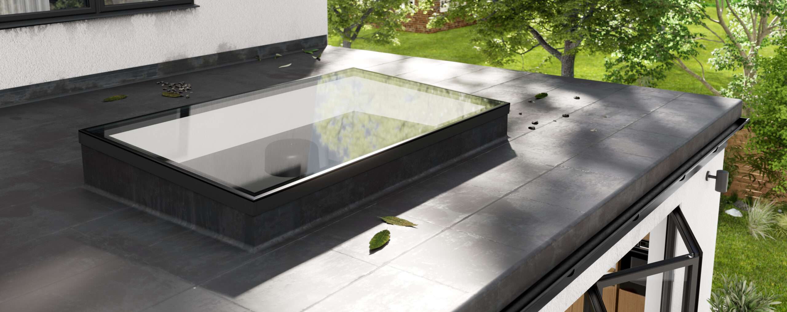 Korniche Flat Glass Rooflight - Exterior Roof View